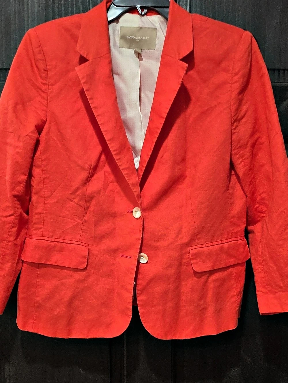 Banana Republic Red Blazer Size Medium Like New